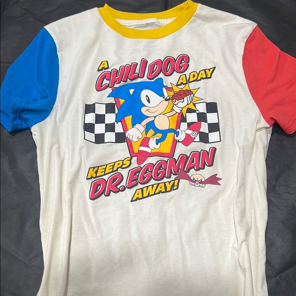 Sonic the Hedgehog Kids T-Shirt - White, Blue, Red, Yellow